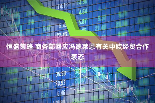 恒盛策略 商务部回应冯德莱恩有关中欧经贸合作表态