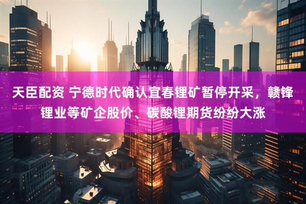 天臣配资 宁德时代确认宜春锂矿暂停开采，赣锋锂业等矿企股价、碳酸锂期货纷纷大涨