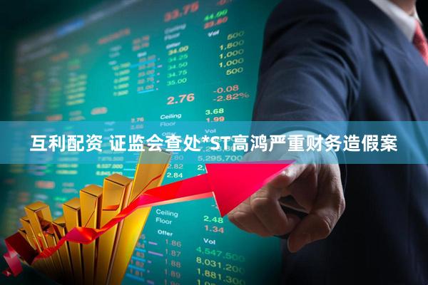 互利配资 证监会查处*ST高鸿严重财务造假案