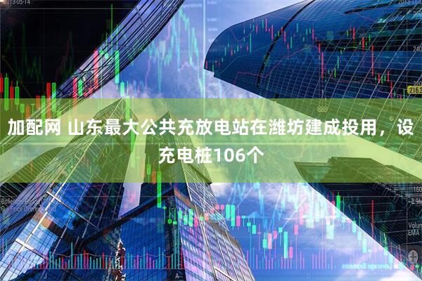 加配网 山东最大公共充放电站在潍坊建成投用，设充电桩106个